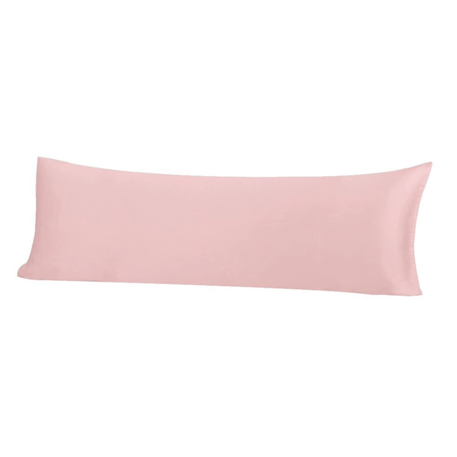 Fundas de Almohada Funda de Almohada Larga de Seda de Seda Pura con Cremallera Oculta con Cremallera de Seda Suave Cubierta de Almohada para Ropa de Cama (Color : Pink, Size : 51x178cm)