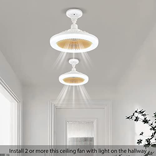 Zswanbei 9.8 Inch Small Ceiling Fan With Light E26/E27 Socket Fan For Dressing Room Storage Rooms Garage Tent (Remote Control Not Include) #TOP5