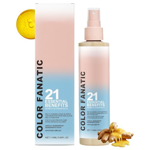 Colocación de color de cabello de pulverización, spray de protección de calor, niebla de ajuste de color, anti-frizz y suavizado, escudo de confort diario, 4.9x4.9x15.6cm, para el estilo y el aspecto