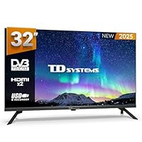 TD Systems - Televisor 32 Pulgadas no Smart TV, televisión TDT 2025, televisores con 3 años de garantía, 2X HDMI, USB Reproductor y Grabador - PRIME32K21H