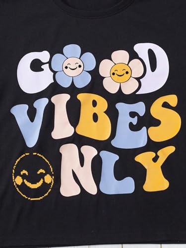 COZYEASE Girl's Letter Graphic Oversized T Shirts Drop Shoulder Short Sleeve Cute Shirts Loose Tee Summer Tops4