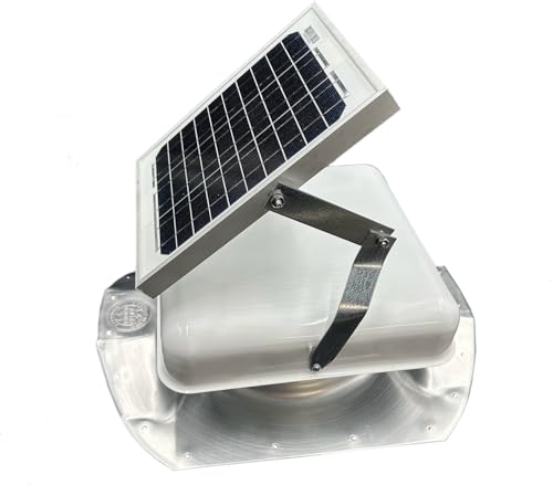 Extractor solar lateral para contenedor de envío blanco ajustable para ventilación de techo 5