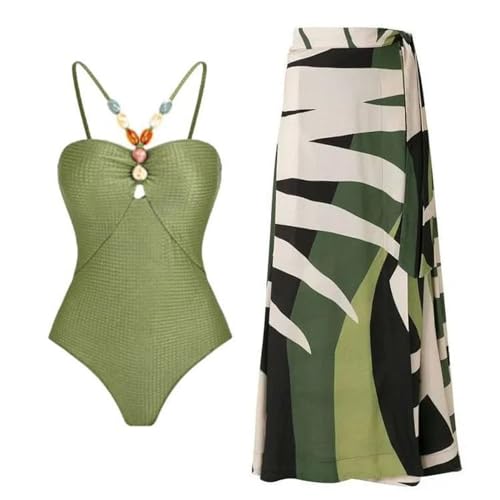 Monokini reductor de una pieza estampado conjunto túnica baño moldeador push up
