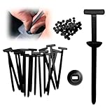 Nylon Universal Cable Tie Buckle, Heavy Duty Zip Ties (with Pin & Button), UV Resistant Black Zipties for Car Daily Repair, Applicable Toengine Lower Guard Plates, Fender Linings (20pcs)