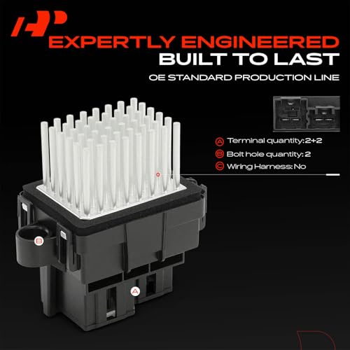 Image of A-Premium Front HVAC Blower Motor Resistor Compatible with Ford & Lincoln | for Fusion 2013-2018, Edge 2016-2018, Expedition 2015-2017, MKZ 2013-2018, MKX 2016-2018, Navigator 2015-2017, Continental