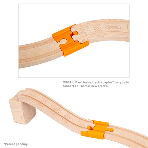 wooden train track male connectors
