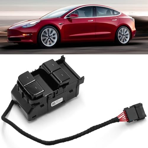Image of Jaronx Compatible with Tesla Model 3 Window Switch, Left Front Side Driver Side Power Master Window Switch for Tesla Model 3 2017 2018 2019 2020, Replace for 1081037-01-F 1081037-01-D | Power Master Window Switch for Tesla Model 3 2017 2018 2019 2020, Replace for 1081037-01-F 1081037-01-D