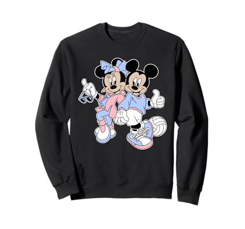 Sweat-shirt athlétique Mickey et Minnie aux finitions soignées durables