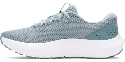 Under Armour Tenis de Correr Surge 4 para Mujer, Serpentine Jasper Blue Metallic Serpentine, 36 EU