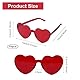 Minnhua 10 Paar Herz Sonnenbrille Rot Herz Brille Party Sonnenbrille Herzform Herzbrille Rot Brillen Lustige Partybrillen Set Hippie Brille Party Brillen für Geburtstagsfeier Erwachsene Jungen Mädchen