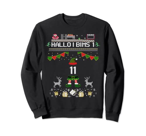 Lustiger Weihnachtself für Gamer Elf 11 gaming I Bims 1 nerd Sweatshirt