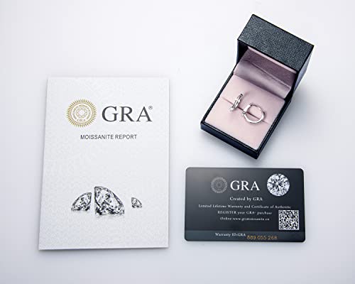 Huggie Hoop Moissanite Earrings For Women Sterling Silver Hypoallergenic Huggie Earring Anniversary Birthday Mothers Day Christmas Gifts For Mom Her Wife Girlfriend #TOP5