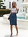 Lexi Womens Stretch Pencil Skirts with Functional Pockets, A Line & Destructed Mini Denim Skirts SK22884X Medium Blue 24