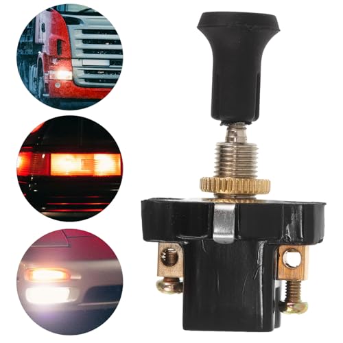 CLISPEED Interruptor De Luz Push Pull 12V/24V Interruptor De Luz Principal Do Carro Interruptor Univ