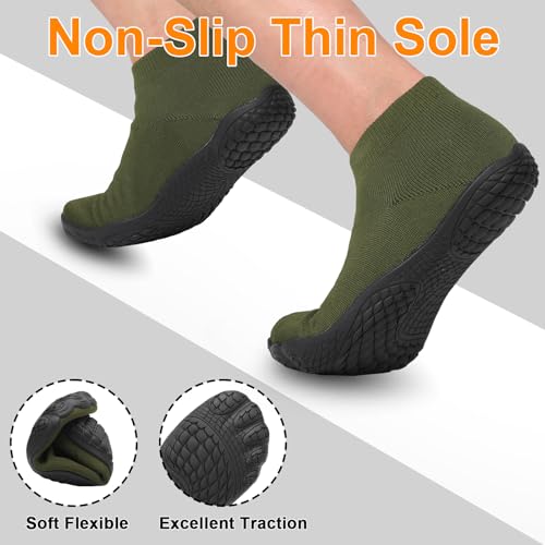 Image of Barefoot Socks Shoes for Women Men | Wide Toe Box, Zero Drop Feel, Slip-On Sock Fit, Durable Rubber Sole, Removable Insole, for Gym, Beach, Travel, Outdoors