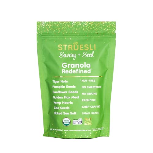 Struesli - Organic Savory + Seed Granola Redefined | No Added Sweeteners, No Grains | Keto & Paleo Friendly | Gluten-Free, Grain-Free, Sugar-Free | Healthy Adult Snack | High-Fiber, Nutrient-Rich, Satisfying Crunch