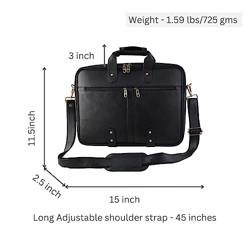 Maletín tipo messenger slim negro para laptop 14" miniatura 4