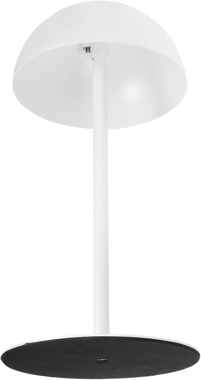Adjustable Stainless Steel Hat Display Stand for Men Caps, Freestanding Metal Cap Holder Rack for Store Counters and Home Use, White Finish