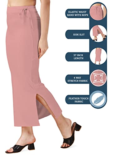 Image of Mehrang Microfiber Saree Shapewear Petticoat for Women, Cotton Blended Shape Wear Dress for Saree