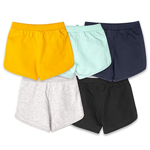 Image of Real Basics Premium Multicolour Cotton Shorts for Girls (Pack of 5)