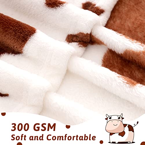 Laghcat Cow Blanket, 50"X60" Super Soft Flannel Cow Throw Blanket For Kids Adults, Suitable For Room Decor, Lightweight Travel Blanket, Cozy Plush Can Keep You Warm All The Time. #TOP2