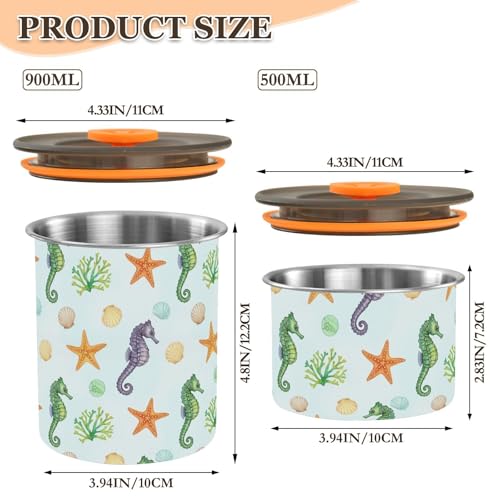 Contenedor para café 900 ml acero inoxidable DOMIKING miniatura 2