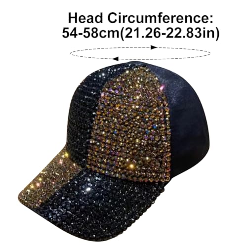 Gorra de béisbol ajustable con cristales brillantes unisex miniatura 2
