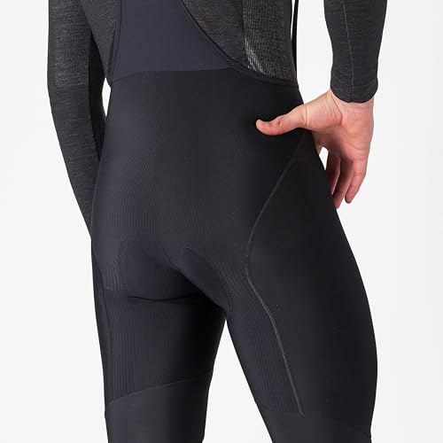CASTELLI Vestuário de ciclismo masculino competizione Bibtight, para clima frio, com alças de malha