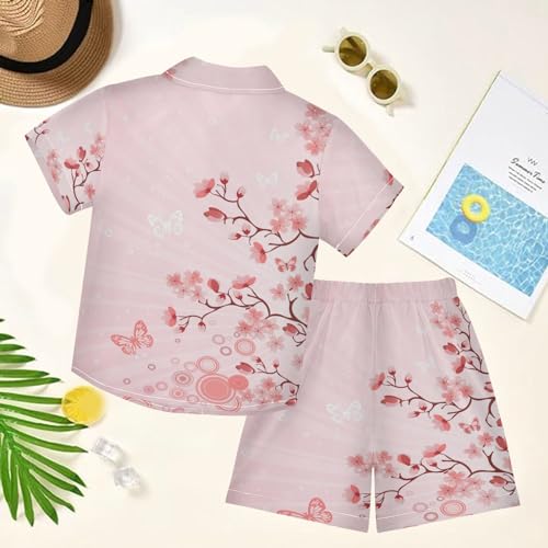 Image of visesunny Little Boys Short Sleeve T-Shirt Beach Shirts Casual Shorts Set Summer Clothes for Kids Outfits