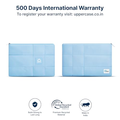 Image of uppercase Hashtag 16 Inch Laptop Sleeve Padded Compartment Protective Case Slim Lightweight Water-Resistant Zipper Closure for Office Travel Daily Use (Blue)