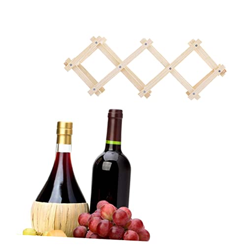 Soporte para botellas de vino de madera plegable para 5 botellas miniatura 1