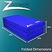 Z Athletic Folding Mat for Gymnastics and Tumbling, Grey, 4 Ft x 12 Ft x 2 In