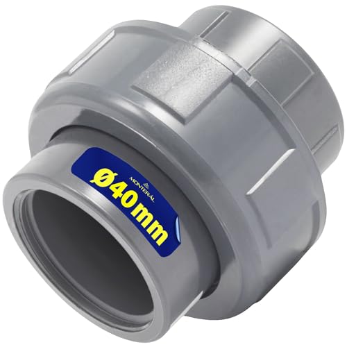 Manguito Desmontable PVC U Ø 40 mm Consta de 3 Partes y se Instala con Cola - Garantía de 10 Años - MONTERAL