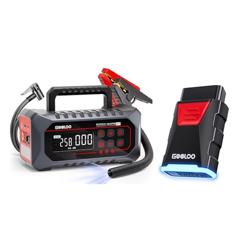 GOOLOO A7 Jump Starter with Air Compressor & GOOLOO DEEPSCAN DS200 OBD2 Scanner Diagnostic Tool - Detailed View