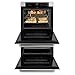 ZLINE Autograph Edition 30 in. Professional True Convection Double Wall Oven with Air Fry and Self Clean in Satin Stainless Steel with Polished Nickel Helix Handles (WADSZ-30-KPN)