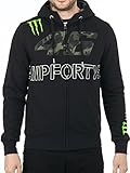 felpa monster energy yamaha  Felpa Con Cappuccio E Cerniera Valentino Rossi Monster Energy Vr46 Camp Nero (Xl , Nero)