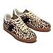 Women's Glitter Sparkly Fashion Sneakers – Classic Retro Lace-Up Trainers with Non-Slip Gum Sole and Cushioned Insole for Casual Walking Street Style,Leopard,39