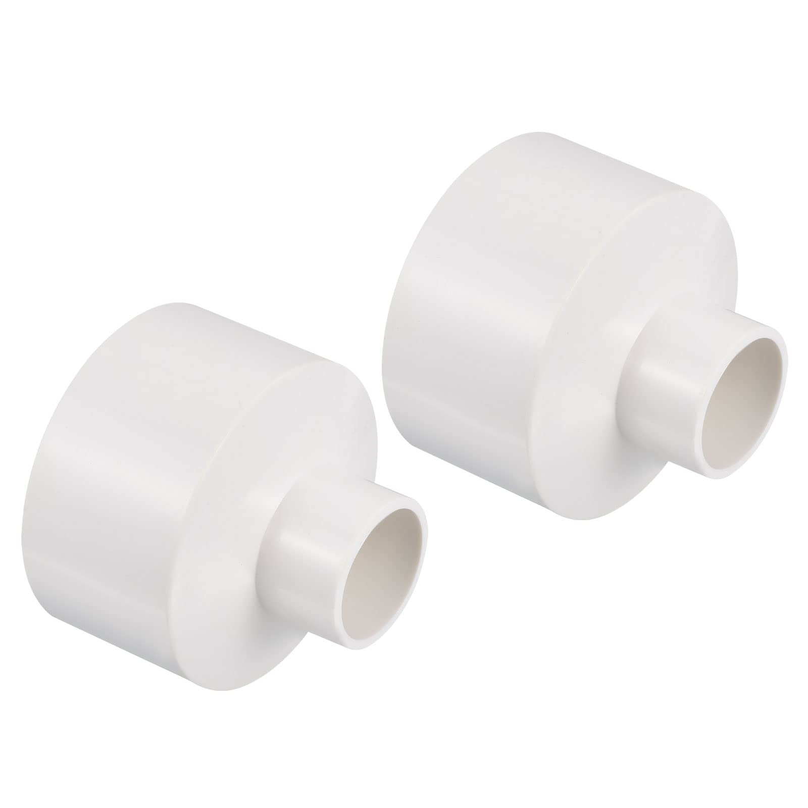 PATIKIL PVC Reductor Tubo Montaje 50x32mm, 3 Paquete Recto Acoplamiento Adaptador Conector, Gris — view 17