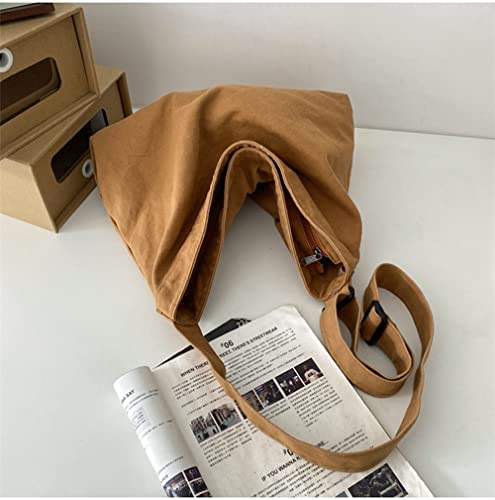 Image of Women Shoulder Bags Canvas Tote Bag Handbag Large Hobo with Pockets Work Bags for Women and Men