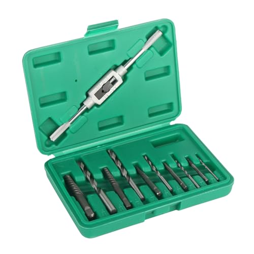 Extractor de 11 piezas para tornillos dañados, pelados, tornillos rotos, juego de extractor de pernos para tornillos rotos, tornillos rotos, brocas