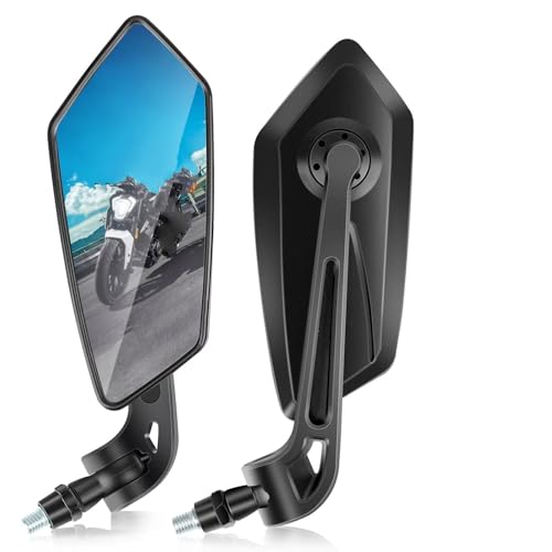 Rétroviseur de moto pivotant avec miroir transparent haute visibilité