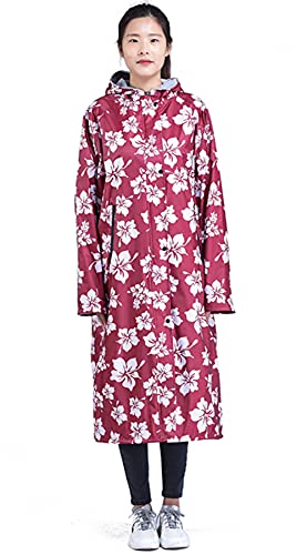 Manteau imperméable femme long veste de pluie coupe-vent à capuche