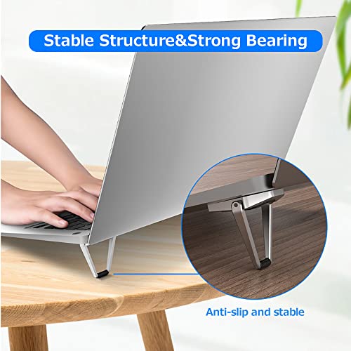 Image of RYAP Portable Shield Type Laptop Stand Foldable Zinc Alloy Laptop cket Small Size Bearing Efficient Heat Dissipation