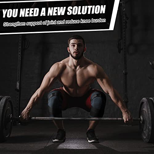 Neenca Knee Braces For Knee Pain- 2 Pack Knee Sleeves For Pain Relief Set, Knee Compression Sleeves With Adjustable Straps For Best Fit, For Sports, Runner, Meniscus Tear, Acl, Arthritis, Joint Pain.. #TOP6