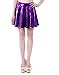 Women's Casual Fashion Flared Pleated A-Line Circle Skater Skirt Purple - XL