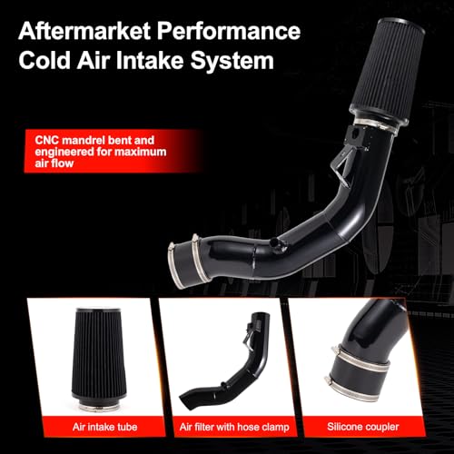 Image of Air Intake Kit, 6.0 Diesel Cold Air Intake Pipe with Filter Replacement for 2003 2004 2005 2006 2007 Ford F250 F350 F450 6.0L Powerstroke Diesel