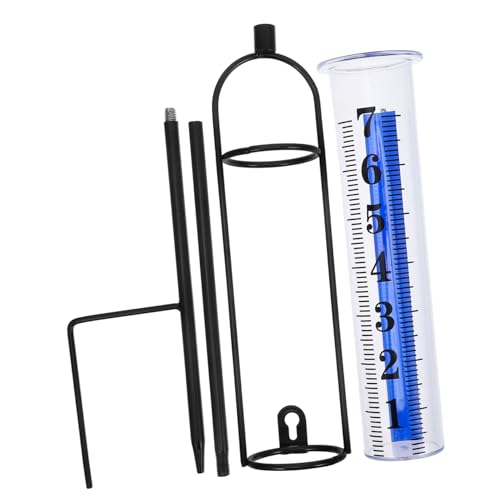 Toyvian Accurate Rain Measurement Tool Outdoor Rain Gauge Tube Replacement Adjustable Stake