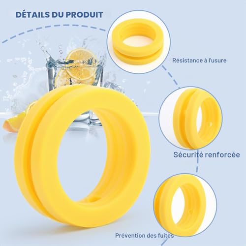 YHX-OU 5 Pièces Joints de Rechange pour Soda stream Terra/Art/Duo,Pièces Détachées pour Joints pour Adaptateur CO2,Compatibles avec Machine à Eau Pétillante Joints Toriques D'éTanchéIté – vue 2