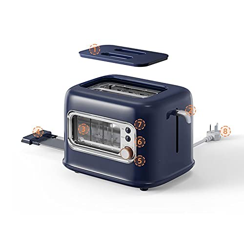 Xu Yuan Jia-Shop Toaster Toaster 2 Slice-Toaster 5 Arten von Getriebekontrolle, Waffeln, Kleiner Retro-gleichmäßig…