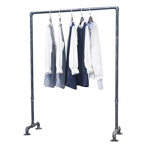 OLDRAINBOW Industrial Pipe Clothing Rack 59in,Clothes Racks for Hanging Clothes,Heavy Duty Display Garment Rack
